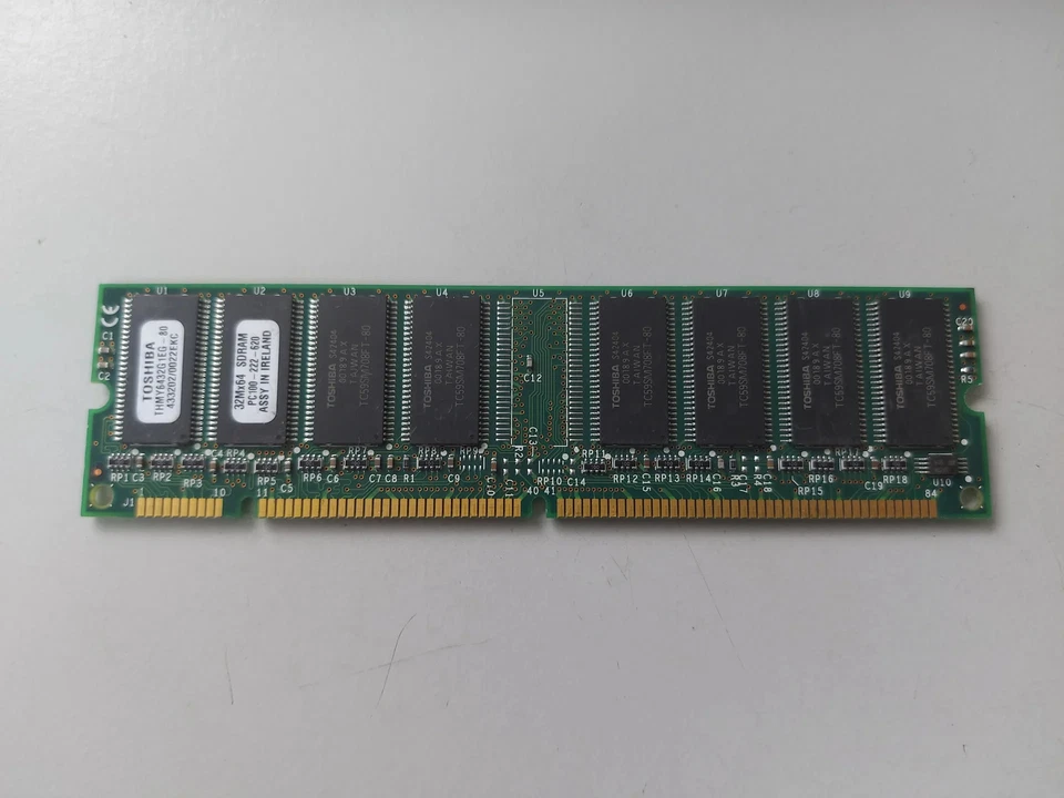 Toshiba 256MB Desktop RAM SDRAM PC100 CL2 100MHZ 100 168PIN THMY6432G1EG-80 - Image 1 of 1