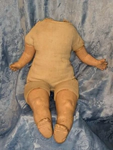 VTG 1930's BODY FOR 20" BABY DOLL. STUFFED BODY,COMPOSITION ARMS/LEGS.GOOD COND. - Picture 1 of 17