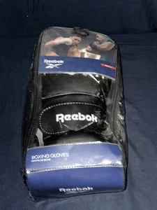 REEBOX BOXING MMA MUAY THAI COMBAT SPARRING 14 OZ GLOVES BLACK - Picture 1 of 8