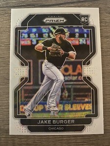 2022 Panini Prizm Jake Burger RC White Wave Prizm Refractor #90 Rookie Card