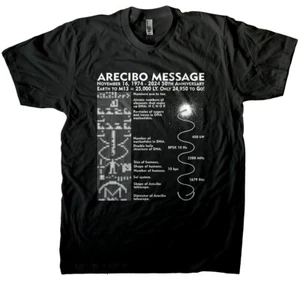 Arecibo Message to M13 1974-2024 50th Anniversary Radio Astronomie Herren T-Shirt - Bild 1 von 1