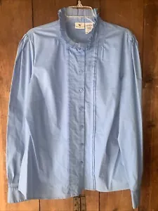 Worthington Stretch Women's size Xl Long Sleeve Button Down Shirt Blue Nwt - Picture 1 of 6