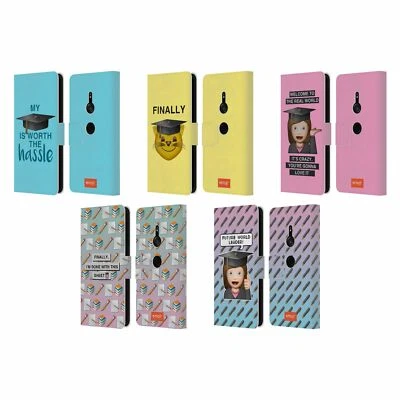 OFFICIAL emoji® GRADUATION LEATHER BOOK CASE FOR SONY PHONES 1 - Image 1 of 4