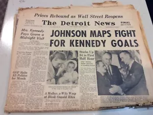 Detroit News November 26 1963 Newspaper - Picture 1 of 3