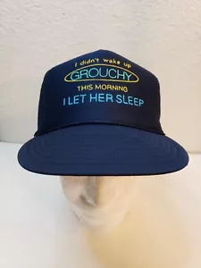 Marido Esposa Humor Camionero Sombrero Divertido De Colección Negro Snap Back Espuma Malla Retro - Imagen 1 de 11