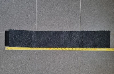 Unique latex covered black lace belt - 28ins - Image 1 of 3