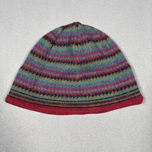 Vintage 80s Patagonia Beanie Cap Hat Men Medium Wool Geometric Aztec France Made - Picture 1 of 7