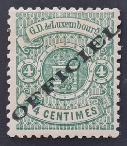 Luxembourg 1878 4c Green Official Mounted Mint Clean As Picture - Picture 1 of 2