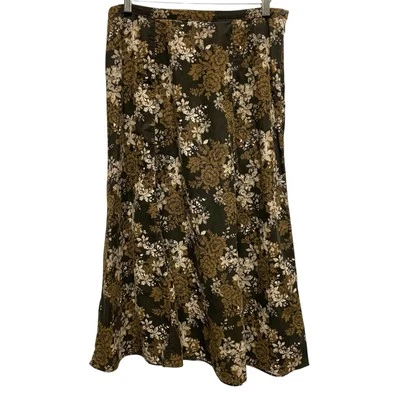 Falda de pana para mujer talla 10 multicolor floral línea A modesta midi bosque hadas Foto 1 de 4