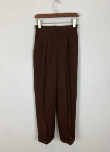 Vintage Y2K CHRISTIAN LACROIX Brown Striped Trousers Women's Dress Pants Size 46 - Picture 1 of 17