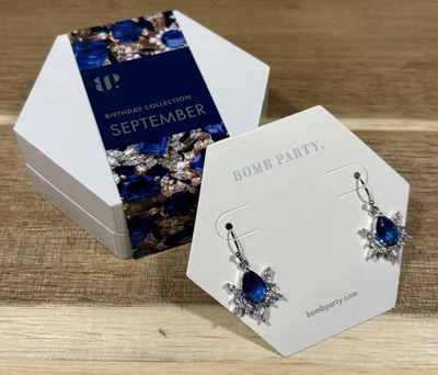 Pendientes de cumpleaños Bomb Party (BP) RBP2504 9/2023, araña brillante, rodio Foto 1 de 4