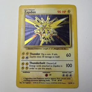 Pokémon TCG Zapdos Set Base 16/102 Holo Unlimited Holo Raro - Foto 1 di 8
