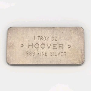 Hoover & Strong Inc. 1oz Pressed Silver Bar Very Rare Vintage Ingot - Picture 1 of 4