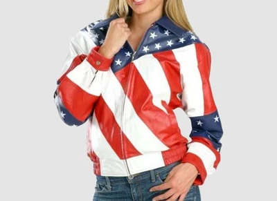 Cowboy Carter Tour Beyonce Michael Hoban American Flag Leather Jacket — 第 1/4 张图片