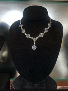 Collar de calcedonia de plata de ley - Imagen 1 de 6