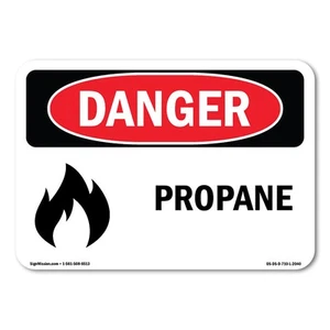 Propane ANSI OSHA ANSI Danger Sign Metal Plastic Decal - Picture 1 of 5