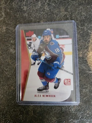 2021-22 Upper Deck  Series 1 Retro Die Cut Red Rookie Alex Newhook Card# RDT-4 - Image 1 of 2