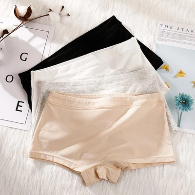 4 Pack Lot Sexy Womens Cotton Boyshorts Panties Underwear Soft Ladies Lingeries - Image 1 of 4