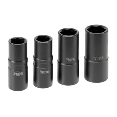 Grey Pneumatic 1504FW 1/2" Drive Deep Flip Impact 6 Point Socket Set, 4pcs - Image 1 of 2