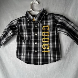 COOGI Vintage Y2K kariertes verzaubertes geknöpftes Hemd Größe 12 Monate Kleinkind - Bild 1 von 8