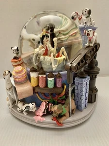 Vtg. Disney 101 Dalmations Musical Globe Bakery Scene "Cruella de Vil" Tune 7.5" - Picture 1 of 18
