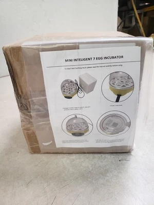 Mini incubadora eléctrica práctica para aves de corral de 7 huevos (estándar de EE. UU.) amarilla Foto 1 de 4