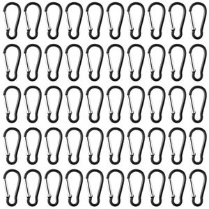 100pcs Aluminum Carabiner Spring Clip Hook Keychain Buckle Pack Bulk for Camp... - Picture 1 of 5