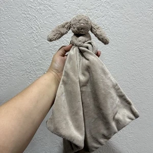 Jellycat Bashful Bunny Rabbit Lovey Security Soother Blanket Plush Toy Gray - Picture 1 of 4