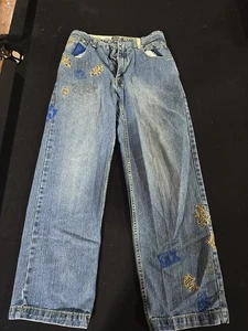 Southpole All Over Print Jeans bestickt Herren Größe 30x30 blau Baggy Y2K Hip-Hop - Bild 1 von 12