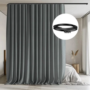 Room Divider Curtains with Flexible Ceiling Tracks Set,Blackout Curtain Ceili... - Bild 1 von 7
