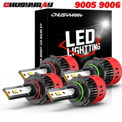 6000K Front LED Headlight High Low Beam Bulbs Combo For Isuzu Hombre 1996-2000 - Image 1 of 4