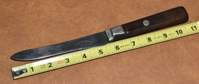 Cuchillo de carnicero vintage de 11" Village Blacksmith EE. UU. de latón único Foto 1 de 4