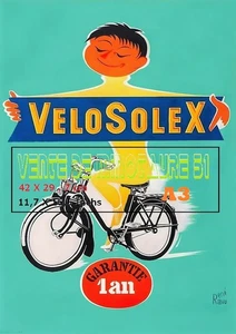 Cycles - Velo Solex -   1960 - Poster A3 Plastifié - Foto 1 di 24