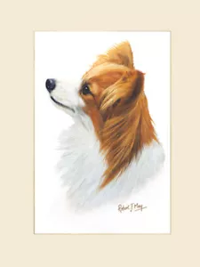 Original Papillon Painting by Robert J. May - Picture 1 of 1