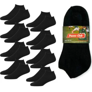 8 Pairs Men's Cushioned Sports Socks No Show Crew Athletic Size 1013 Black - Picture 1 of 1