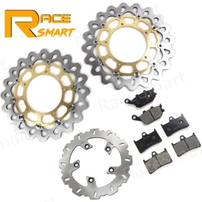 Juego de pastillas de rotores de disco de freno delantero trasero para Yamaha FZ1 FAZER 1000 2006 - 2012 2011 Foto 1 de 4