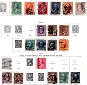 US 1887-1894 LOT OF 18 USED INCLUDES 30 CENTS & 90 CENTS SC. 217-218 & 229 - Picture 1 of 1