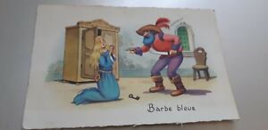 carte postale enfantine "barbe bleue"