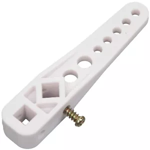 FULLY ADJUSTABLE WHITE PLASTIC TOILET & CISTERN LEVER Flush Replacement Arm WC - Picture 1 of 2