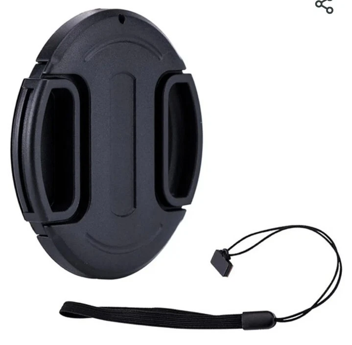 49mm Lens Cap center pinch snap on Front Cover string for Canon Nikon Sony  - Image 1 of 1