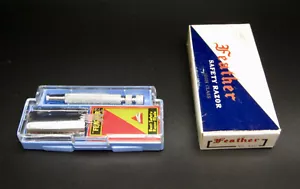 FEATHER VTG SAFETY RAZOR 3-PIECE No.410 1960's Made In Japan IN UNUSED COND. - Picture 1 of 24