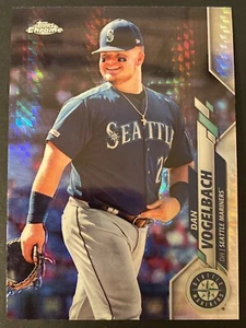 2020 Topps Chrome Baseball Prism #30 Dan Vogelbach Seattle Mariners MLB Card - Picture 1 of 2