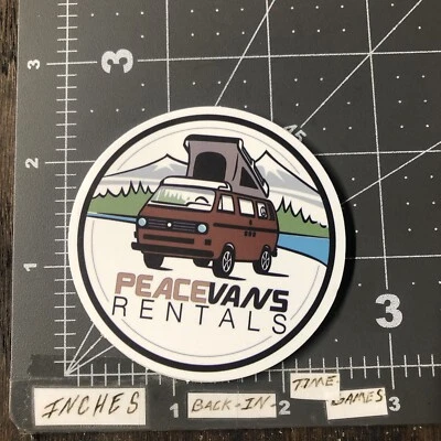 Vans Peace Vans Rentals pegatina de humor para botella de monopatín guitarra Ect Mat50 Foto 1 de 2