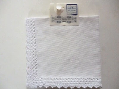 New Wimpole Street Creations Cross Stitch Aida Cloths & Crochet Edge 16" Square - Image 1 of 3