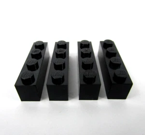 LEGO x4 Black Brick 1x4 Réf 3010 - Foto 1 di 1