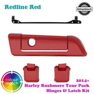 Redline Red Tour Pack Hinges Latch Kit for 14+ Harley Street FLHX - Foto 1 di 8