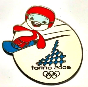 2006 Torino Olympics Snowboarding Mascot Neve Hat Pin Lapel Pin - Picture 1 of 1