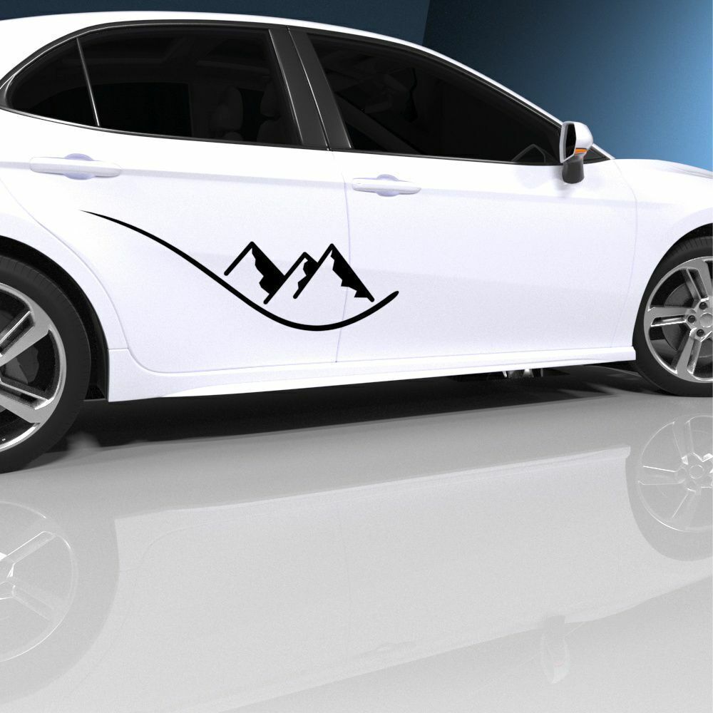 Adesivi Per Finestrini Auto - Sticker Tuning Strisce Colorate M Per Minigonne Laterali - Foto 4