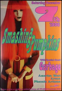 Frank Kozik Smashing Pumpkins Garbage 1996 Phoenix America West Arena Poster - Picture 1 of 1