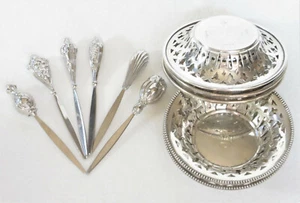 Antique Mauser Sterling Dish Set for Desserts - Picture 1 of 12